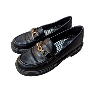 Y2K Chunky Seychelles Lugsole Loafers Chain Size 6.5 Black Grunge